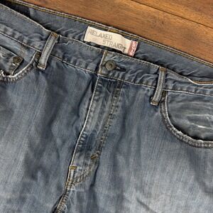 Levis 559 Relaxed Straight Jeans Mens 36x34 Medium Wash Blue Denim 559-0218